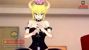 Busty Bowsette Îți Oferă O Lecție De Handjob În Acest Videoclip Hentai