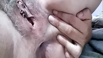 Granny'S Wet And Hairy Pussy On Display